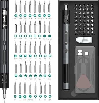 NALACAL Rechargeable Electric Screwdriver Set, 50 in 1 Cordless Precision Screwdriver Kit with Adjustable Torque, LED Lights, and 40 Bits for Electronics, DIY, and Small Repairs على Amazon.ae - متتبع الأسعار