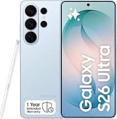 Samsung Galaxy S26 Ultra Sky Blue, 256GB Storage, AI Phone, 12GB RAM, Customized AP, Built-in Privacy Display, Photo Assist, 200MP Camera, 1 Year Manufacturer Extended Warranty (KSA Version) - متتبع أسعار Amazon.sa