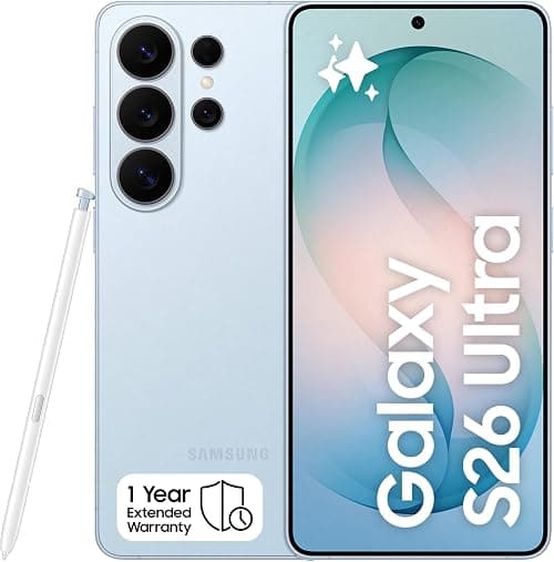 Samsung Galaxy S26 Ultra Sky Blue, 256GB Storage, AI Phone, 12GB RAM, Customized AP, Built-in Privacy Display, Photo Assist, 200MP Camera, 1 Year Manufacturer Extended Warranty (KSA Version) on Amazon.sa - Price Tracker