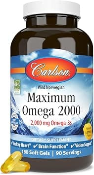Carlson Labs - Maximum Omega 2000 180 Softgels on Amazon.ae - Price Tracker