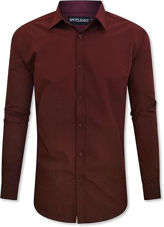 SPOTLIGHT Men's Full Sleeve Smart Fit Solid Formal/Casual Shirts on Amazon.ae - Price Tracker