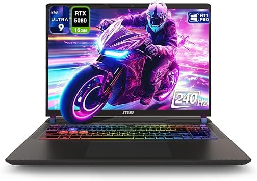 MSI Vector 16 HX AI 400 Gaming Laptop, Intel Ultra 9-275HX, 16 GB DDR5 RAM, 1 TB PCIe SSD, 16" WQXGA (2560x1600) 240Hz Display, Nvidia G-Force RTX 5080, RGB Backlit Keyboard, W11 Home, Cosmo Gray on Amazon.ae - Price Tracker