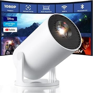 2026 New Upgraded HY300 Pro+ Mini Smart Projector | Wi-Fi & Bluetooth, Built-In Apps, 180° Rotating Design, Auto Keystone Correction, Portable Home Theater Projector Supporting 4K على Amazon.ae - متتبع الأسعار
