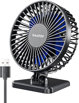 gaiatop USB Desk Fan, Small But Powerful, Portable Quiet 3 Speeds Wind Desktop Personal Fan, Adjustment Mini Fan for Better Cooling, Home Office Car Indoor Outdoor Blue on Amazon.ae - Price Tracker