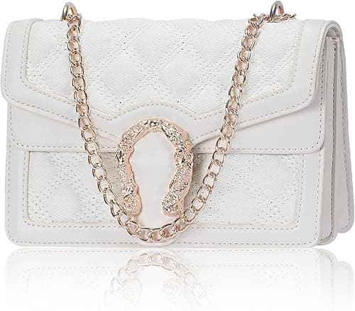 Aiqudou Crossbody Bag and Satchel Purse for Women - Fashion Snake Print Chain Purse Luxury PU Leather HandBag on Amazon.ae - Price Tracker