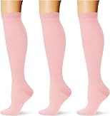 (3 pairs) Compression Socks 20-30 mmHg Long Knee High Socks for Women Men Support Athletic Travel Daily Wear - متتبع أسعار Amazon.sa