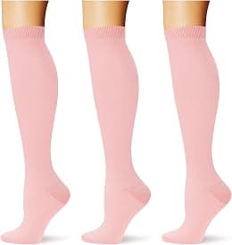 (3 pairs) Compression Socks 20-30 mmHg Long Knee High Socks for Women Men Support Athletic Travel Daily Wear - متتبع أسعار Amazon.sa