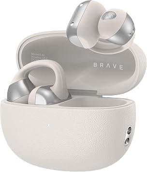 BRAVE ClipFit Pro Open-Ear Wireless Earbuds with Dual Mic | Bluetooth V6.0 Clip-On Ear Cuff Earphones | 18H Playtime Sport Headphones with Lanyard Case for Running, iPhone & Android - Beige (E-32BG) on Amazon.ae - Price Tracker