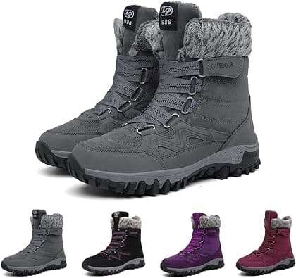 Women?s Snow Boots Plus Fleece Warm Non-Slip Waterproof Outdoor Winter Ski Insulated High-Top Hiking Boots on Amazon.ae - Price Tracker