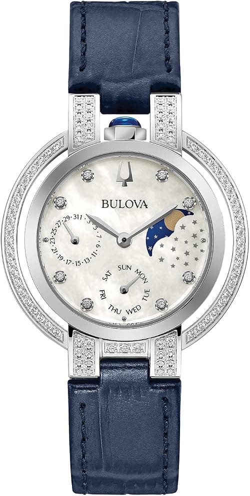 Bulova Ladies' Moon Phase Rubaiyat Diamond Watch on Amazon.ae - Price Tracker