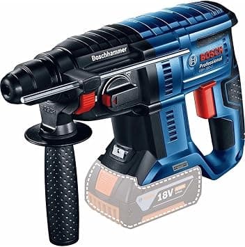 BOSCH - GBH 180 cordless rotary hammer with SDS plus, 18 Volt, powerful cordless rotary hammer within reach, powerful impact system with 2.0 J, 3 mode hammer for versatile usage - متتبع أسعار Amazon.sa