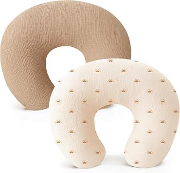 2-Pack Muslin Nursing Pillow Covers, KASTWAVE Soft & Adorable Nursing Covers for Breastfeeding Pillows, Slipcovers for Newborn Boys & Girls, Washable & Breathable (Brown, Sun) - Amazon.sa Price Tracker