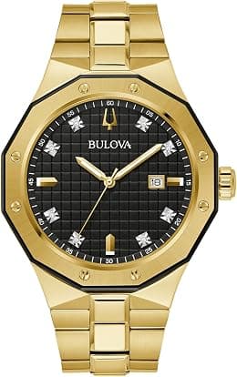 Bulova Men's Classic Stainless Steel 3-Hand Date Quartz Watch with Diamonds and Day Date, 44mm - Amazon.ae Price Tracker