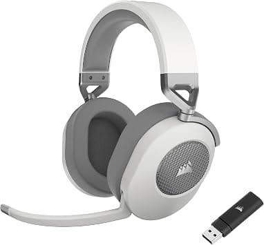 CORSAIR HS65 WIRELESS Multiplatform Gaming Headset with Bluetooth - Dolby Audio 7.1 - Omni-Directional Microphone - iCUE Compatible - PC, Mac, PS5, PS4, Mobile - White on Amazon - Best Deal Finder
