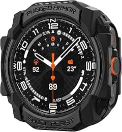 Spigen Rugged Armor designed for Samsung Galaxy Watch Ultra case cover 47mm (2025/2024) - Matte Black - متتبع أسعار Amazon.sa