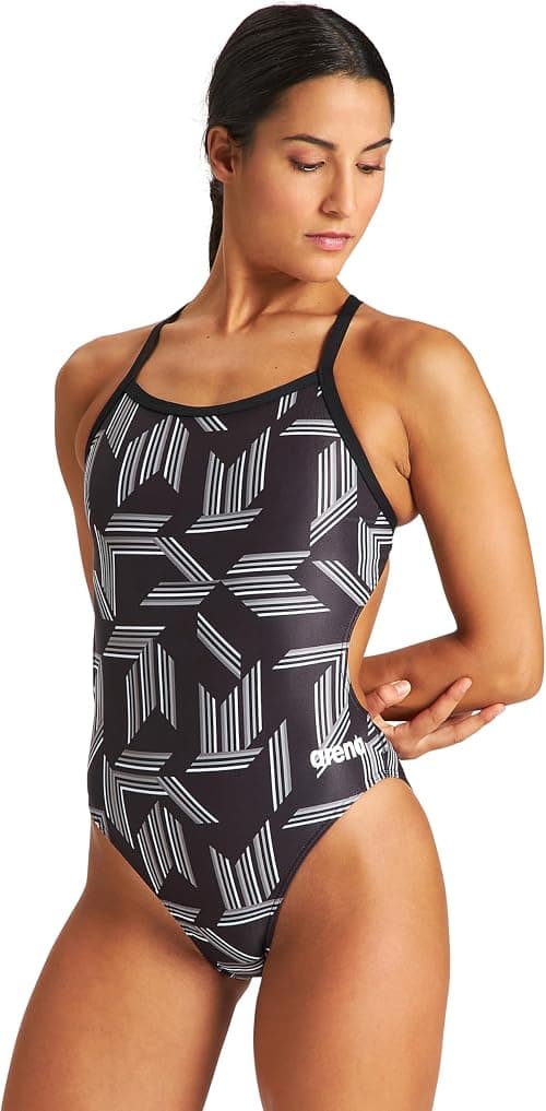 Arena Puzzled Print Women's Challenge Back One Piece Swimsuit for Competitive or Casual Swim, Ladies Bathing Suit on Amazon - Best Deal Finder