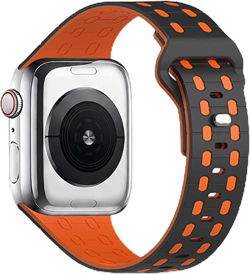 RKINC Sport Bands compatible with Apple Watch 49mm 46mm 45mm 44mm 42mm 41mm 40mm 38mm, Silicone Soft Strap Watch Band For iWatch Series 11 10 9 8 7 6 SE 5 4 3 2 Ultra SE 3 2 1 على Amazon.ae - متتبع الأسعار