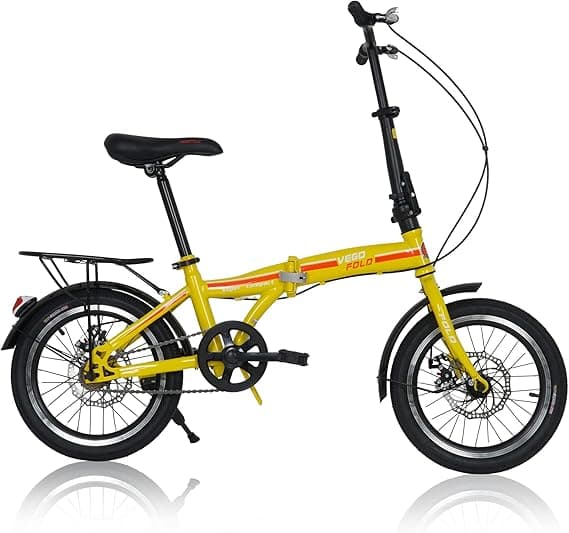 Vego Fold Folding Bike Single Speed 16 Inch Yellow on Amazon.ae - Price Tracker