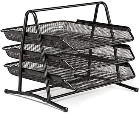 Showay Hi-Range Desk Deposit Tray 3 Layer A4 Metal tray Office Desk Organiser Paper on Amazon.ae - Price Tracker