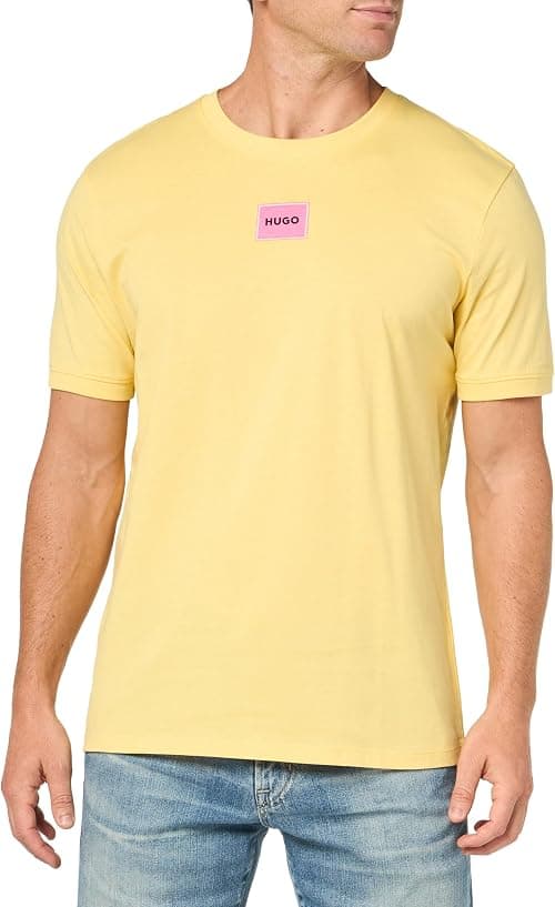 Hugo Boss mens Ribbed Crew Neck Regular Fit Center Logo T-shirt T-Shirt on Amazon - Best Deal Finder