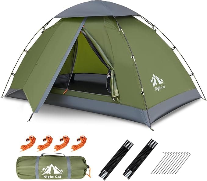 Night Cat Upgraded Backpacking Tents 1 2 Persons Easy Clip Setup Camping Tent Adults Scouts Heavy Rainproof Compact Lightweight,Single-Size on Amazon.ae - Price Tracker