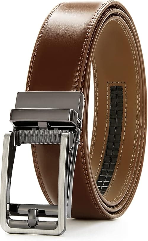 28"-60"Men's Leather Ratchet Dress Belt Big And Tall With Automatic Buckle on Amazon.ae - Price Tracker
