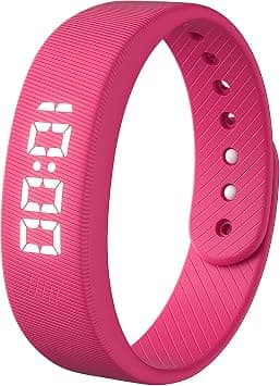 Gosasa Lightweight LED Digital Sport Watch Waterproof Fitness Tracker with Calorie Counter, Pedometer, Vibrating Alarm, USB Rechargeable Silicone Wristband for Men Women (Rose Red) على Amazon.ae - متتبع الأسعار