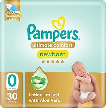 Pampers Ultimate Comfort, Size 0, <2.5 kg, Carry Pack, 30 Diapers - متتبع أسعار Amazon.sa
