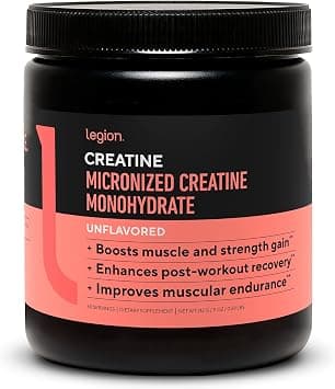 LEGION Micronized Creatine Monohydrate Supplement - Clean Creatine Powder for Muscle Gain & Post Workout Recovery - Micronized Creatine Supplement for Maximum Absorption (60 Servings, Unflavored) on Amazon.ae - Price Tracker