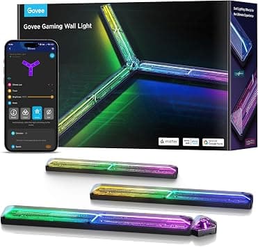 Govee Gaming Wall Light, RGBIC Glide Wall Light, Work with Matter, Alexa and Google Assistant, DIY Customized LED Wall Lighting Effects and Shapes, Gaming Lights for Gaming Room - Amazon.sa Price Tracker
