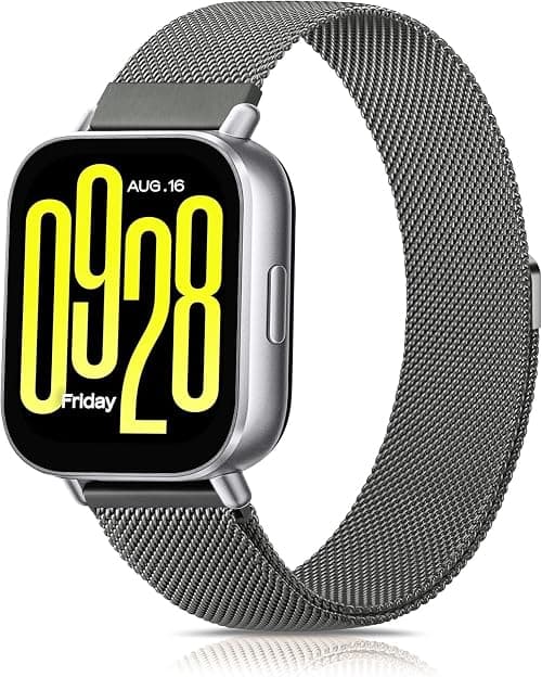 Metal Band for Xiaomi Redmi Watch 5 Active, 22mm Stainless Steel Wristband for Redmi Watch 5 Active Strap Women Men (Gun) on Amazon.sa - Price Tracker