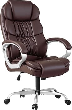 Homall High Back Office Chair Ergonomic Computer Chair Desk Chair PU Leather Height Adjustable Modern Executive Swivel Chair with Padded Armrests and on Amazon.ae - Price Tracker