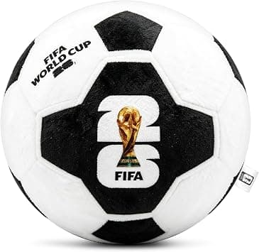 MESUCA FIFA World Cup 2026 Soccer Ball Plush Toy - Official 11.8inch Plush Pillow with Trophy Design - Soft Soccer Stuffed Animal for Room Decor, World Cup 2026 Merchandise على Amazon.ae - متتبع الأسعار