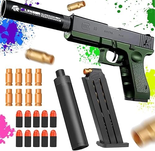 Xizheng Glock Guns Cool Toys Fake Gun Toy Guns for Boys Toy Guns That Look Real Pistol Ejecting Magazine Toy Pistol Cap Training Play Unique Gift Intended for Fun Not Distance or Accuracy on Amazon.ae - Price Tracker