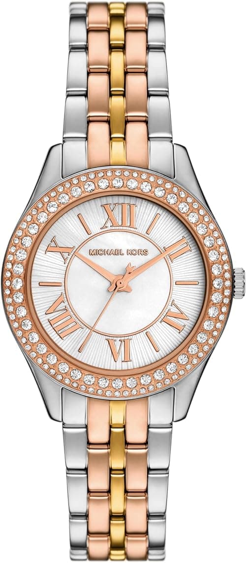 Michael Kors Harlowe Women's Watch, Stainless Steel and Pavé Crystal Watch for Women with Steel or Leather Band on Amazon.ae - Price Tracker