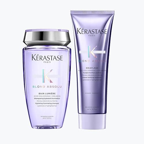 Kérastase Blond Absolu Ultra-Violet Purple Shampoo & Conditioner Set For Lightened, Highlighted and Grey Hair - Hydrates, Neutralizes Brassy and Yellow Undertones With Hyaluronic Acid 250ml, 250ml on Amazon.ae - Price Tracker