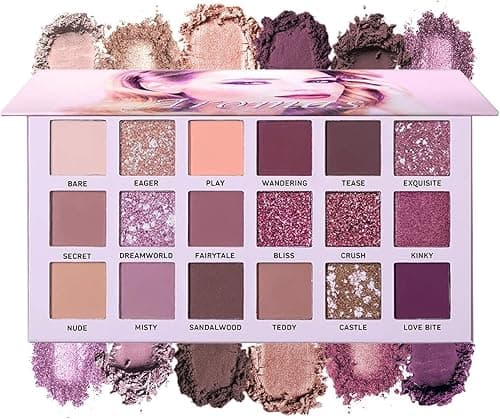 tuz 18 Colors Eyeshadow Palette Matte,High Pigmented Long Lasting Rose Make up Eye Shadow Pallete Cosmetics on Amazon.ae - Price Tracker