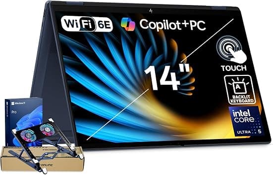 HP OmniBook X Flip 14 2-in-1 FHD+ Touchscreen Laptop,16GB LPDDR5X,512GB SSD on Amazon.ae - Price Tracker