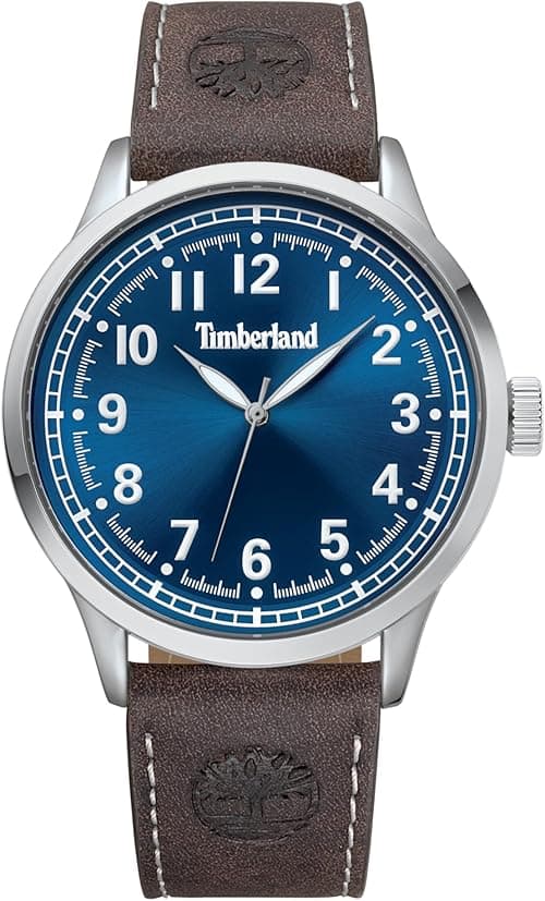Timberland TBL.15907JYS/03 Leather Analog Wrist Watch for Men, 44 mm Case Size, Grey/Coffee on Amazon.ae - Price Tracker