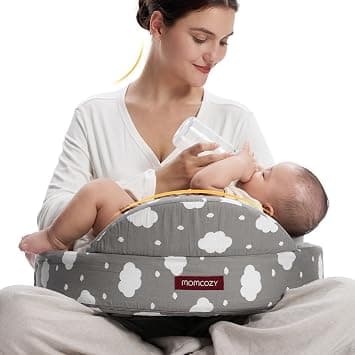Momcozy Innovative Safety Guard Nursing Pillow - Firm & Springy Memory Foam - Stable, Ergonomic Support & Comfort - Wider Breastfeeding Cushion, Adjustable, Removable Cover, Baby Safety Certified on Amazon.ae - Price Tracker