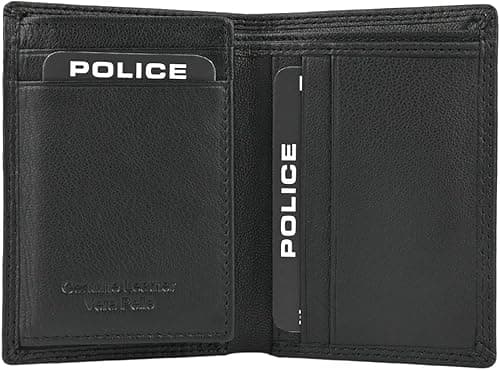 Police Mens Genuine Leather Vertical Wallet with Gift Box on Amazon.ae - Price Tracker