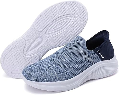 Men women's Walking Shoes Slip-On Lightweight Sneakers Running Shoes Exercise Tennis Shoes Fitness Sports Shoes Lightweight Breathable Soft Sole on Amazon.ae - Price Tracker