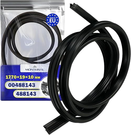 Seal Rubber Seal for Dishwasher Door 1770 mm with Original Code 488143 00488143 for Bosch for Balay for Siemens for Neff for Gorenje - MADE IN EU - Warranty 10 Years - MONTERAL على Amazon.ae - متتبع الأسعار