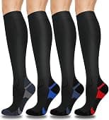 4 Pairs Copper Compression Socks for Women & Men Circulation 15-20 mmHg - Best Support for Nurses, Running - متتبع أسعار Amazon.sa