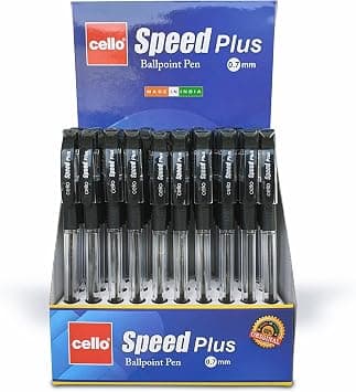 Cello Speed Plus Ball Pen 0.7mm Box of 50Pc Black, Smooth pressure-free writing on Amazon.sa - Price Tracker