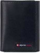 Alpine Swiss Men's Leon Trifold Wallet RFID Safe Hampton Collection One Size Glossy Nappa Black - Amazon.ae Price Tracker