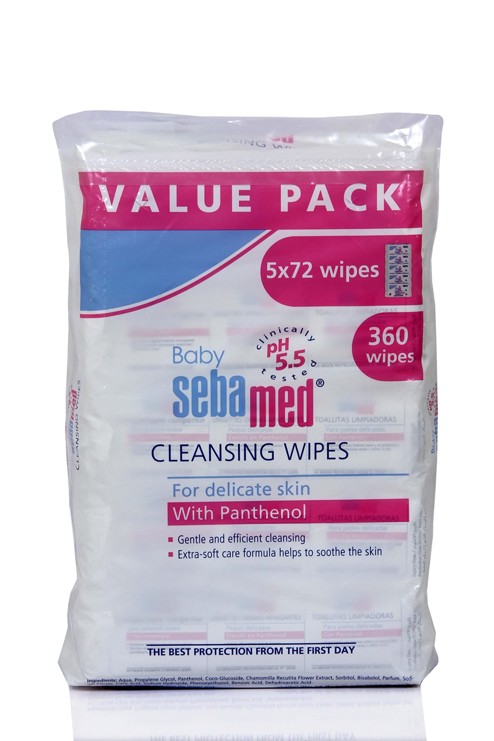 Sebamed Baby Wet Wipes 72's, Pack of 5 (Value Pack) on Amazon.ae - Price Tracker