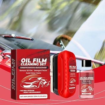 PINKE Automotive Oil Film Cleaning Brush, Versatile Automotive Glass Cleaner, Windshield Glass Oil Film Remover, with Brush+Liquid, 120ml, Rainproof and Stain Proof على Amazon.ae - متتبع الأسعار