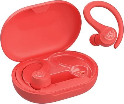 JLab Go Air Sport+ Running Headphones - 35H Bluetooth, Coral | True Wireless Headphones Bluetooth, Hook Over Ear Earbuds for Sports & Gym, 35+ Hours, IP55 Sweatproof, Be Aware on Amazon.ae - Price Tracker