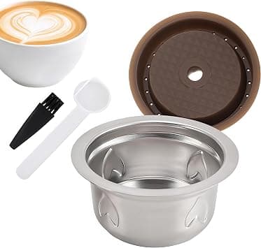 Refillable Coffee Capsule, Stainless Steel Reusable Coffee Pod 230ml Capacity Compatible with Coffee Machines, K Cup Reusable Coffee Pods for Home Use on Amazon.ae - Price Tracker